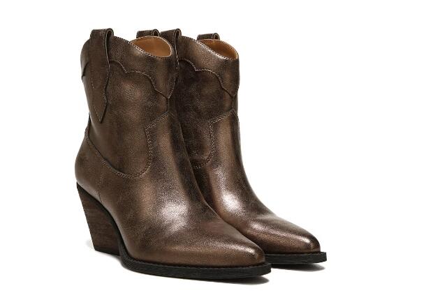 Women's Roslyn Western Boot-Bronze Synthetic