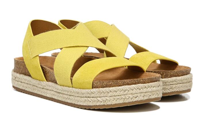 Women's Savannah Footbed Sandal-Lemon Suede