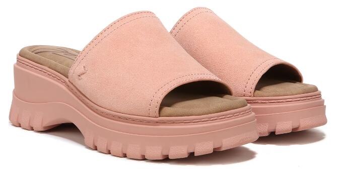 Women's Halle Slide Sandal-Damasco Pink Leather
