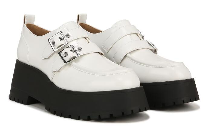 Women's Perri Platform Loafer-White Synthetic