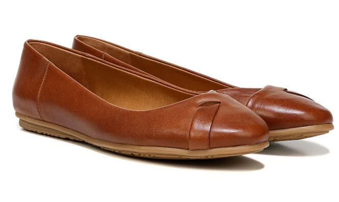 Women's Sadie Slip On Flat-Cognac Leather